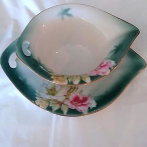 Antique Creamer and Saucer Made in Germany